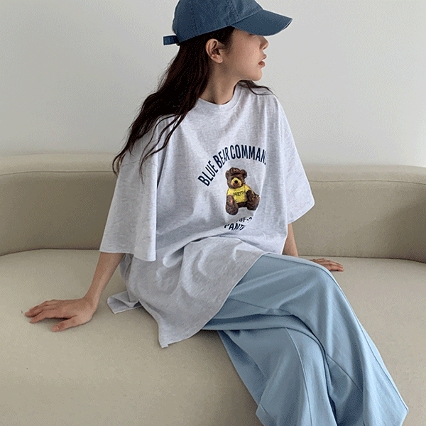 [무료배송]곰돌 박시핏 반팔 티셔츠 - t