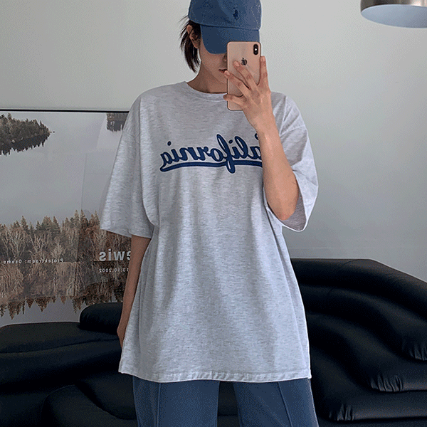 [무료배송]컬칼리포니아 박시핏 반팔 티셔츠 - t(남녀공용)