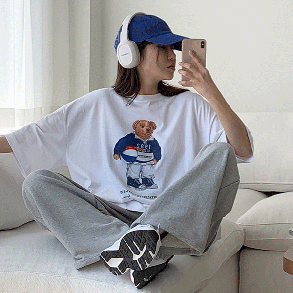 [무료배송]1992 곰돌이 박시핏 반팔 티셔츠 - t(남녀공용)