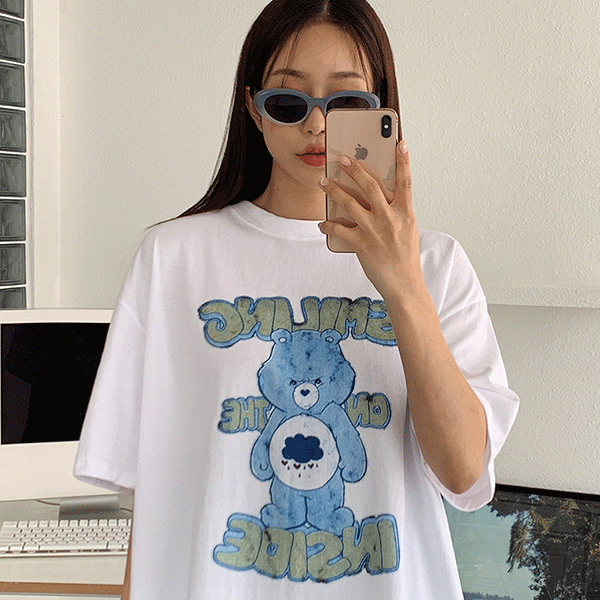 [무료배송]앵그리 베어 곰돌이 박시핏 반팔 티셔츠 - t